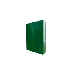 Portaprogetti in cartone con elastico piatto Euro-Cart Iris dorso 8 cm verde - formato A4 - CPRIO08ELPVE IRIS