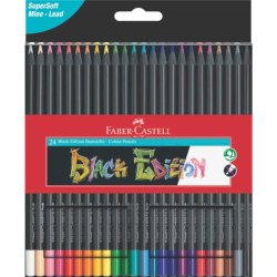 Matite colorate Faber-Castell Black Edition - colori assortiti - astuccio in cartone - conf. 24 pezzi - 116424