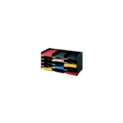 Schedario portacorrispondenza Paperflow componibile  a 15 cassetti nero 67x30,4x31,3 cm - K421301