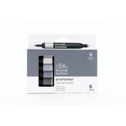 Pennarelli doppia punta Winsor&Newton 6 colori assortiti neutri - 0290154