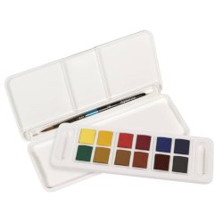 Acquerelli Daler Rowney Aquafine Travel Set 12 colori assortiti + 1 pennello - D131900001