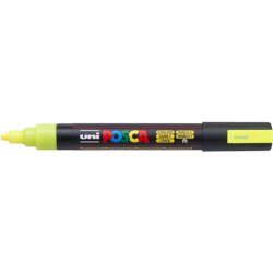 Marcatore a tempera Posca Uni-Ball punta tonda 1,8-2,5 mm giallo fluo M PC5M GF