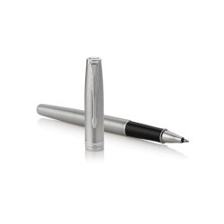 Penna roller Parker Sonnet punta F inchiostro nero Parker Stainless Steel CT - 1931511