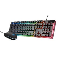 Tastiera e mouse gaming Trust GXT 838 Azor nero - luci a LED con modalità di colore - 23483