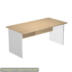 Scrivania linea Presto Artexport 180x80xH.72 cm gamba a pannello in melaminico rovere - 005PAN/C
