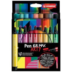Pennarello Stabilo Pen 68 Max punta scalpello - conf. 18 pezzi - 768/18-21