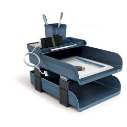 Set scrivania 5 pezzi Arda Vintage Sugar 25,4x33,5xH.28 cm azzurro 830SU