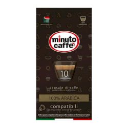 Caffè in capsule compatibili Nespresso Minuto caffè Espresso love3 100% arabica astuccio 10 pezzi - 01349