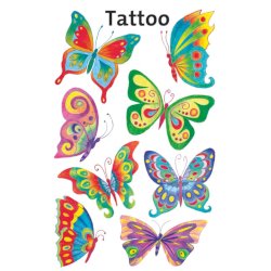 Tatuaggi Avery Kid assortiti - 1 foglio - farfalle 56742