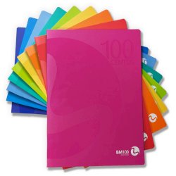 Maxi quaderni Be More Centus A4 100 g/m² rigatura 4F - 18 fogli + risguardo - 9 colori assortiti - conf. 12 pz - 0101037