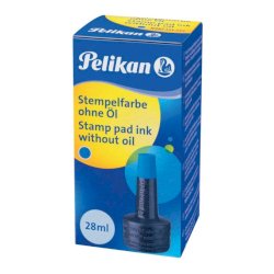 Inchiostro per timbri senza olio Pelikan flacone 28 ml blu 351213