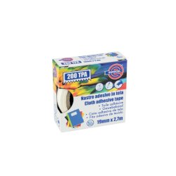 Nastro adesivo telato Eurocel formato 19 mm x 2,7 m - colore bianco 016014194