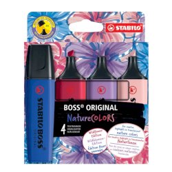 Evidenziatori Stabilo Boss Nature Colors Wildflowers Edition 2-5 mm assortiti - conf. 4 pezzi - 70/4-1-103-5