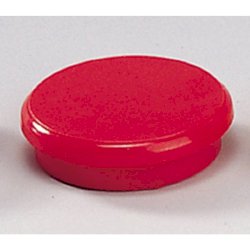 Magneti Dahle rotondi Ø 24 mm rosso altezza 7 mm - forza 3 N - conf. 10 pezzi - R955243x10