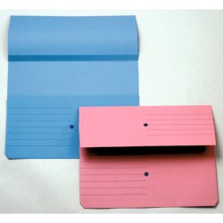 Cartelline con tasca 4Mat A4 in carta woodstock 225 g/m² dorso 3 cm blu conf. da 10 pezzi - 3240 01