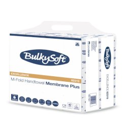 Asciugamani piegati a M Bulkysoft Luxury 21,5x32 cm bianco - 15 conf. da 120 fogli - 82319.E20