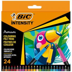 Pennarelli con grip BIC Intensity Premium tratto 0,73 mm - conf. 24 colori assortiti - 977892