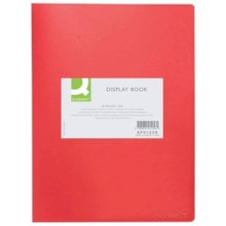 Portalistini in polipropilene con 40 tasche Q-Connect formato A4 - rosso opaco - KF01258