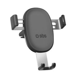 Supporto smartphone universale a clip SBS da bocchetta aerazione con funzione gravity nero - TESUPPCLIPGRAVK