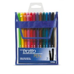Penna a punta sintetica TRATTO Pen 2 mm assortiti astuccio appendibile da 12 - F807700