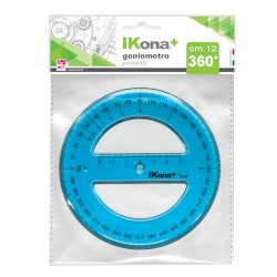 Goniometro circolare IKona+ 360° - Ø 12 cm - azzurro trasparente - 551