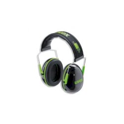 Cuffia antirumore Uvex K1 peso ultraleggero 180 g regolabile in lunghezza nero/verde - 2600001