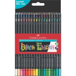 Matite colorate Faber-Castell Black Edition - colori assortiti - astuccio in cartone - conf. 36 pezzi - 116436