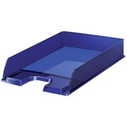 Vaschetta portacorrispondenza Esselte Essentials in polistirene 25,4x6,1x35 cm - conf. 10 pezzi blu - 623600