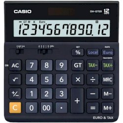 Calcolatrici da tavolo CASIO Extra Big LC display - solare e batteria Blu Scuro DH-12ET-W-EP