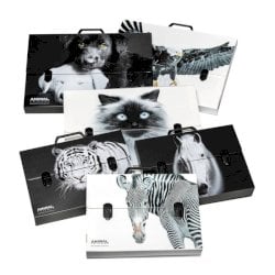 Valigetta Polionda Ri.Plast Black & White Collection formato 38x53x5 cm 6438535200BW