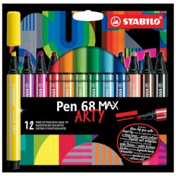 Pennarello Stabilo Pen 68 Max punta scalpello - conf. 12 pezzi - 768/12-21