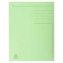 Cartelline a 3 lembi Forever® 24,5x35 cm verde conf. 50 pezzi - 449013E