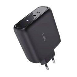 Alimentatore 2 porte USB-C 65W Trust Maxo - colore nero - 25380