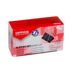 Molle fermacarte nero Office Products 15 mm - conf. 12 pezzi - 18091519-05