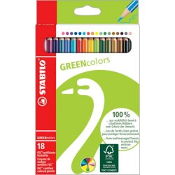 Matite colorate GREENcolors astuccio in cartone Stabilo 18 colori assortiti 6019/2-181