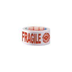 Nastro stampato trasparente Tesa con scritta ''Fragile+Sigillo di sicurezza'' - 50 mm x 66 m - 07024-00018-03