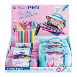 Espositore 12 pochette penne a punta sintetica Tratto Pen Candy collection - F813700