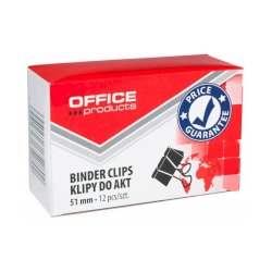 Molle fermacarte nero Office Products 51 mm - conf. 12 pezzi - 18095119-05
