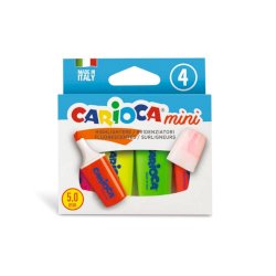 Mini evidenziatori Carioca conf. da 4 colori assortiti fluo 42868