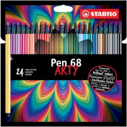 Pennarelli Stabilo Pen 68 arty - tratto 1 mm - colori assortiti - Conf. 24 pezzi - 6824-1-20