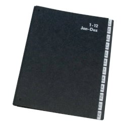 Libro monitore Q-Connect 270x340 mm nero 1-12 KF04562
