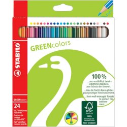 Matite colorate GREENcolors astuccio in cartone Stabilo 24 colori assortiti 6019/2-24