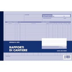 Blocco rapporti cantiere O.C.L. 50 fogli 30,5x21 cm - 0299N