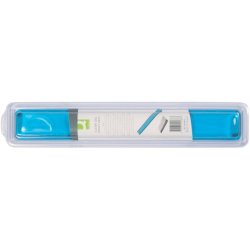 Poggiapolsi da tastiera in gel Q-Connect 49x5,5x2,3 cm blu trasparente KF20088