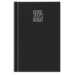 Agenda 2025 Castelli giornaliera gommato 11x16,5 cm nero 25-062100406C