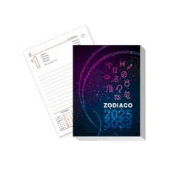 Blocco 2025 da tavolo fantasia zodiaco formato 8,5x11,6 cm 25-BT198