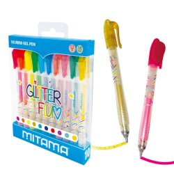 Mini Penna Gel  Mitama - colori glitter e neon assortiti - tratto 1 mm - conf. 10 pezzi - 62569