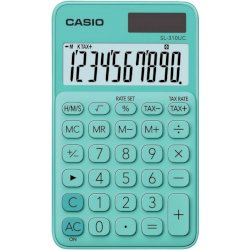 Calcolatrice tascabile CASIO 10 cifre - solare e batteria Verde - SL-310UC-GN-W-EC
