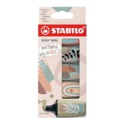 Evidenziatori Stabilo Boss® Mini NatureVibes - conf. 5 colori assortiti 07/05-31-10