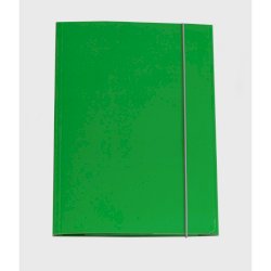 Cartella a tre lembi con elastico Cartotecnica del Garda 25x34,5 cm 0,8 mm colore verde - CG0032LBXXXAE03
